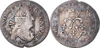 France 4 Sols 2 Deniers Coin, Louis XIV, 4 Sols aux 2 L, Troyes -