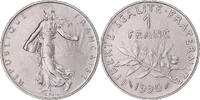 France Franc Coin, Semeuse, Paris, Nickel, KM:925.1 -