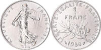 France Franc Coin, Semeuse, Paris, Nickel, KM:925.1 -