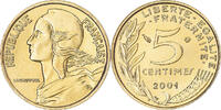 France 5 Centimes Coin, Marianne, Paris, BU, Aluminum-Bronze -