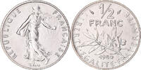 France 1/2 Franc Coin, Semeuse, Paris, Nickel, KM:931.1 -