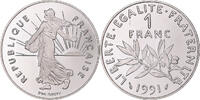 France Franc Coin, Semeuse, Paris, BE, Nickel, KM:925.2 -