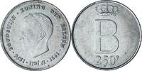 Belgium 250 Francs, 250 Frank Coin, Baudouin I, Brussels -