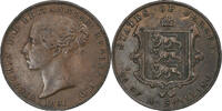 Jersey 1/26 Shilling Victoria, Copper, KM:2 -