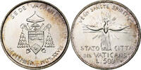 VATICAN CITY 500 Lire Sede Vacante, Rome, Silver, KM:141 -