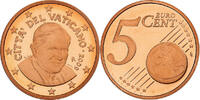 VATICAN CITY 5 Euro Cent Benedict XVI, Proof, Rome, Copper Plated Steel -