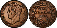Monaco 5 Centimes, Cinq Honore V, Cast Brass -