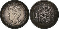 Netherlands Gulden Wilhelmina I, Silver, KM:148 -