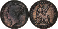 Great Britain Penny Victoria, Copper, KM:739 -