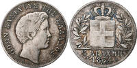 Greece 1/2 Drachma Othon, Paris, Silver, KM:19 -