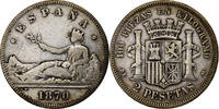 Spain 2 Pesetas Provisional Government, Madrid, Silver -