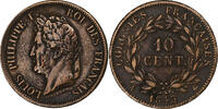 FRENCH COLONIES 10 Centimes Louis - Philippe, Paris, Bronze -