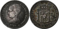 Spain 50 Centimos Alfonso XIII, Madrid, Silver, KM:690 -