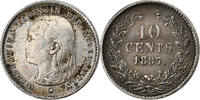 Netherlands 10 Cents Wilhelmina I, Silver, KM:116 -