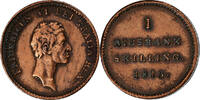 Denmark Rigsbankskilling Frederik VI, Copper, KM:680 -