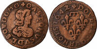 France Double Tournois Gaston d'Orléans, Trévoux, Copper -