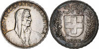 Switzerland 5 Francs Bern, Silver, KM:38 -