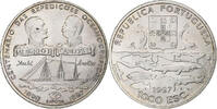 Portugal 1000 Escudos Lisbon, Silver, KM:695 -