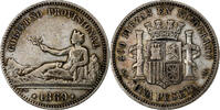 Spain Peseta Provisional Government, Madrid, Silver, KM:652 -