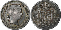 Spain Real Isabel II, Silver, KM:606.1 -