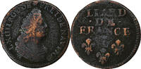 France Liard de France Louis XIV, Lille, Copper, KM:284.22 -