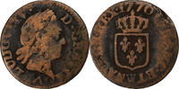 France Liard Louis XV, Liard à la vieille tête, Lille, Copper -