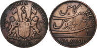 British India 20 Cash INDIA-BRITISH, MADRAS PRESIDENCY, Soho Mint, Copper -