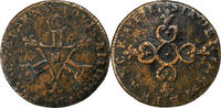 France Six deniers dits dardenne Louis XIV, Montpellier, Copper -