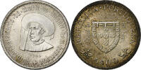 Portugal 5 Escudos Lisbon, Silver, KM:587 -