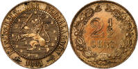 Netherlands 2-1/2 Cent William III, Utrecht, Bronze, KM:108.1 -