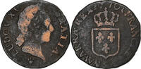 France 1/2 Sol à la vieille tête Louis XV, Reims, Copper -