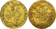 France 1/2 Louis d'or aux 8 L et aux insignes Louis XIV, Rouen -