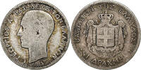 Greece Drachma George I, Paris, Silver, KM:38 -