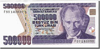 Turkey 500,000 Lira Banknote -