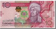 Turkmenistan 10 Manat Banknote, KM:24b -