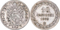 ITALIAN STATES 10 Baiocchi Coin, PAPAL STATES, Pius IX, Roma -