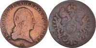 Austria 3 Kreuzer Coin, Franz II (I), Kremnitz, Copper -