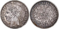 France Franc Coin, Cérès, Paris, Silver, KM:822.1 -