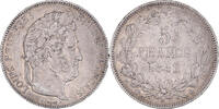 France 5 Francs Coin, Louis-Philippe, Bordeaux, Silver -