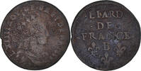 France Liard Coin, Louis XIV, Liard de France au buste juvénile, deuxième type -