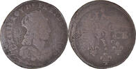 France Liard Coin, Louis XIV, Liard de France au buste juvénile, deuxième type -