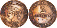 France 2 Centimes Coin, Cérès, Paris, Bronze, KM:827.1 -