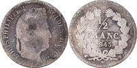 France 1/2 Franc Coin, Louis-Philippe, Lille, Silver -