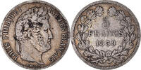 France 5 Francs Coin, Louis-Philippe, Rouen, Silver -