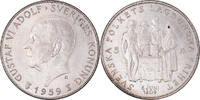 Sweden 5 Kronor Coin, Gustaf VI, Silver, KM:830 -