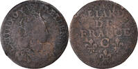 France Liard Coin, Louis XIV, Liard de France au buste juvénile, deuxième type -