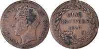 Monaco 5 Centimes, Cinq Coin, Honore V, Copper -