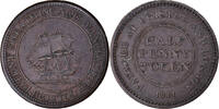 United Kingdom Halfpenny Token Bristol - Sheathing Nail Manufactory -