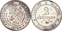 France 2 Centimes Coin, Cérès, Paris, Argenté, Bronze -