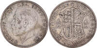 Great Britain 1/2 Crown Coin, George V, Silver, KM:835 -